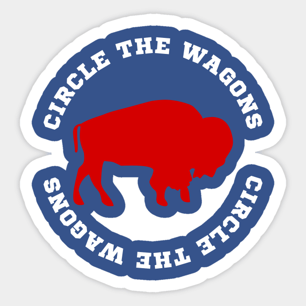 Circle the Wagons Buffalo Football Sticker by LaurenElin